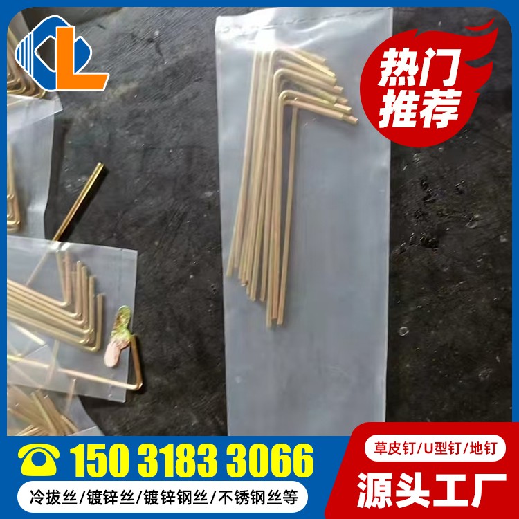 土工格柵U型釘尺寸規(guī)范 土工格柵草坪釘尺寸規(guī)范 U型釘價(jià)格 草坪釘固定土工格柵